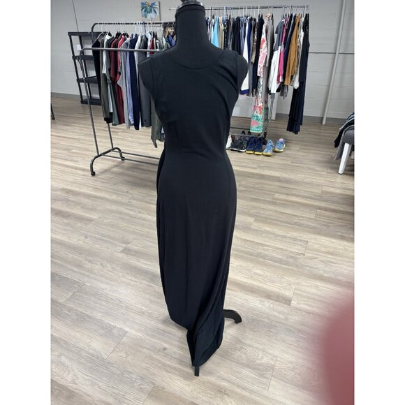 Ann Taylor  Sleeveless Stretch Knit Maxi Dress Black Size Small - Picture 4 of 5